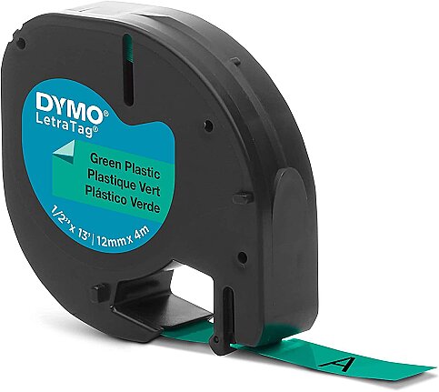 DYMO 59425 LETRATAG PLASTİK ŞERİT 12mmx4m YEŞİL (S0721640) - 2