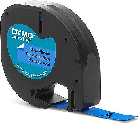 DYMO 59426 LETRATAG PLASTİK ŞERİT 12mmx4m MAVİ (S0721650) - 2