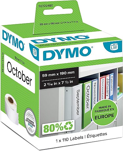 DYMO LW 99019 GENİŞ KLASÖR SIRT ETİKETİ 190x59mm (S0722480) - 1
