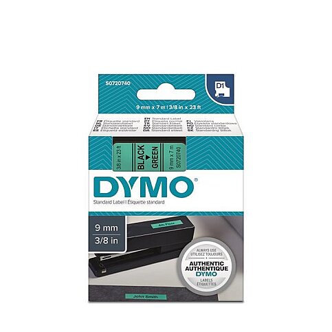DYMO D1 40919 YEDEK ŞERİT 9mmx7m YEŞİL-SİYAH (S0720740) - 1