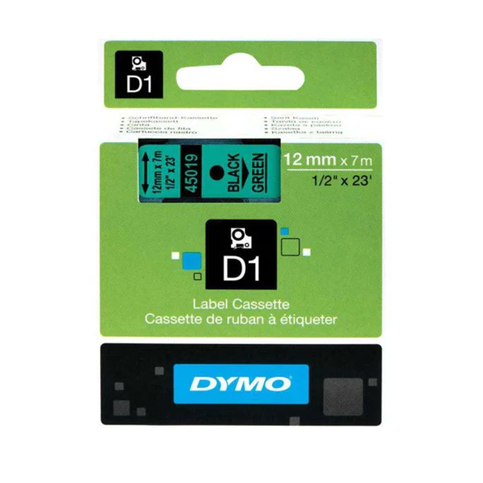 Dymo D1 45019 Yedek Şerit 12mmx7m Yeşil-Siyah (S0720590) - 1