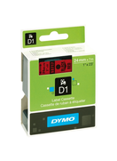 Dymo D1 Yedek Şerit 24mmx7m Kırmızı-Siyah (S0720970) - 1