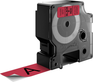 Dymo D1 Yedek Şerit 24mmx7m Kırmızı-Siyah (S0720970) - 2