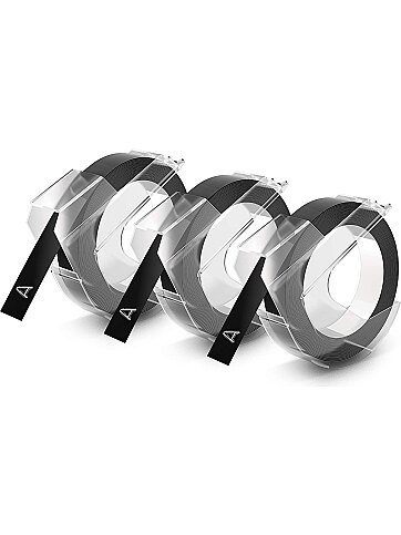 DYMO KABARTMA ŞERİT 9mmx3m SİYAH 3LÜ BLİSTER (S0847730) - 1