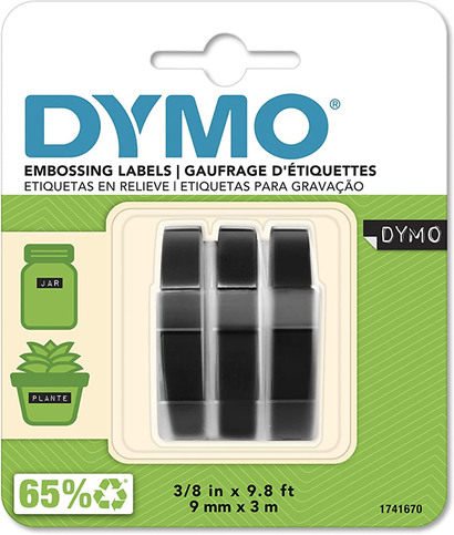 Dymo Kabartma Şerit 9Mmx3M Siyah 3Lü Blister (S0847730) - 2