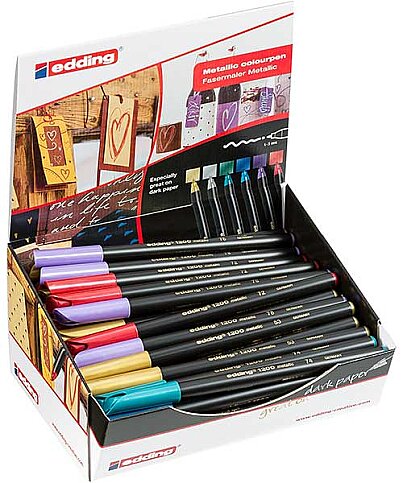 EDDİNG 1200-5099 METALİK KEÇELİ KALEM 50Lİ - 1