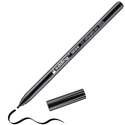 EDDİNG 1255 KALİGRAFİ KALEMİ 2mm SİYAH - 1