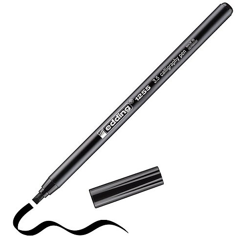 EDDİNG 1255 KALİGRAFİ KALEMİ 3.5mm SİYAH - 1
