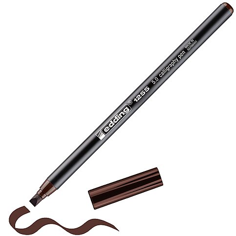 EDDİNG 1255 KALİGRAFİ KALEMİ 5mm KOYU KAHVE - 1