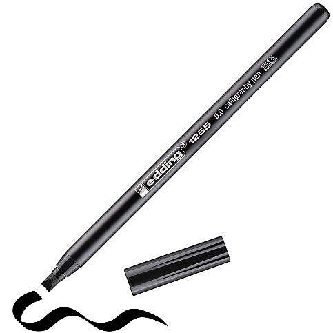 EDDİNG 1255 KALİGRAFİ KALEMİ 5mm SİYAH - 1