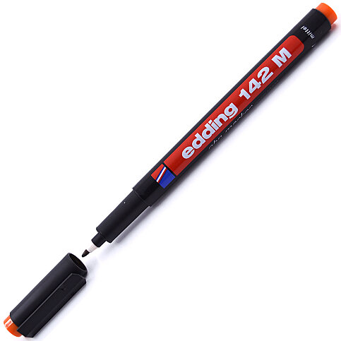 EDDİNG 142M ASETAT-CD KALEMİ 1mm TURUNCU - 1
