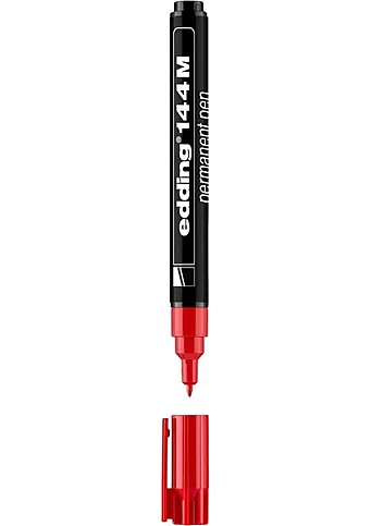 EDDİNG 144M ASETAT-CD KALEMİ 1mm KIRMIZI - 1