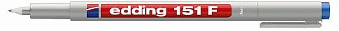 EDDİNG 151F SİLİNEBİLİR ASETAT-CD KALEMİ (NON PERMANENT) 0.6mm MAVİ - 1