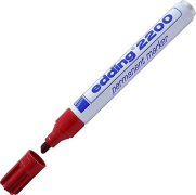 Edding 2200 Permanent Markör Kesik Uç Kırmızı - 