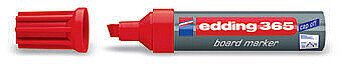 EDDİNG 365 BEYAZ TAHTA KALEMİ KESİK UÇ KIRMIZI 2-7mm - 1