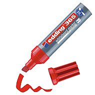 EDDİNG 365 BEYAZ TAHTA KALEMİ KESİK UÇ KIRMIZI 2-7mm - EDDİNG