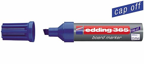 EDDİNG 365 BEYAZ TAHTA KALEMİ KESİK UÇ MAVİ 2-7mm - 1