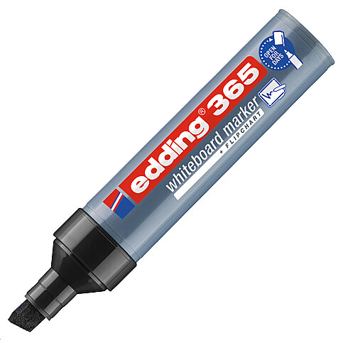 EDDİNG 365 BEYAZ TAHTA KALEMİ KESİK UÇ SİYAH 2-7mm - 2