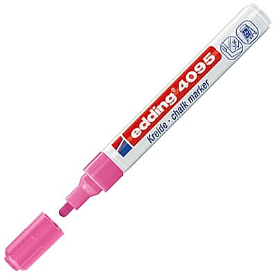 Edding 4090 Likit Tebeşir Ve Cam Kalemi Kesik Uç Fosforlu Pembe - 4