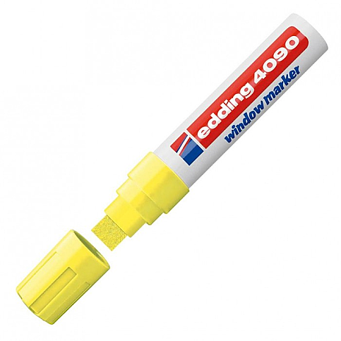 Edding 4090 Likit Tebeşir Ve Cam Kalemi Kesik Uç Fosforlu Sarı - 4
