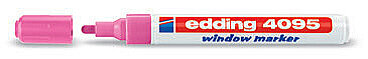 EDDİNG 4095 LİKİT TEBEŞİR VE CAM KALEMİ FOSFORLU PEMBE