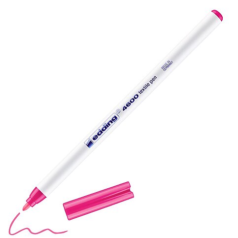 EDDİNG 4600-69 T-SHİRT BOYAMA KALEMİ FOSFORLU PEMBE - 1