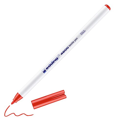 EDDİNG 4600 T-SHİRT BOYAMA KALEMİ KIRMIZI - 1