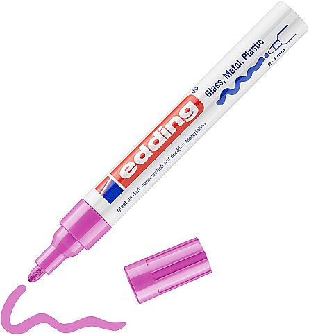 EDDİNG 750CR HOBİ SANAT KALEMİ PEMBE (TAM ÖRTÜCÜ MARKÖR) - 1