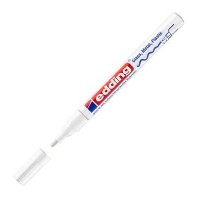 EDDİNG 751CR HOBİ SANAT KALEMİ BEYAZ (TAM ÖRTÜCÜ MARKÖR)