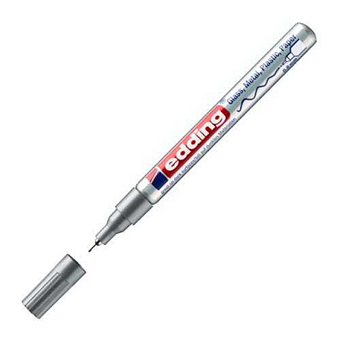 Edding 780Cr Hobi Sanat Kalemi Gümüş (Tam Örtücü Markör) - 2