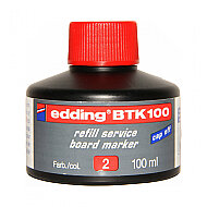 EDDİNG BTK 100 TAHTA KALEM MÜREKKEBİ KIRMIZI 100ml - 3