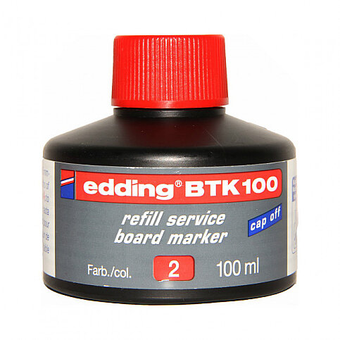 EDDİNG BTK 100 TAHTA KALEM MÜREKKEBİ KIRMIZI 100ml - 3