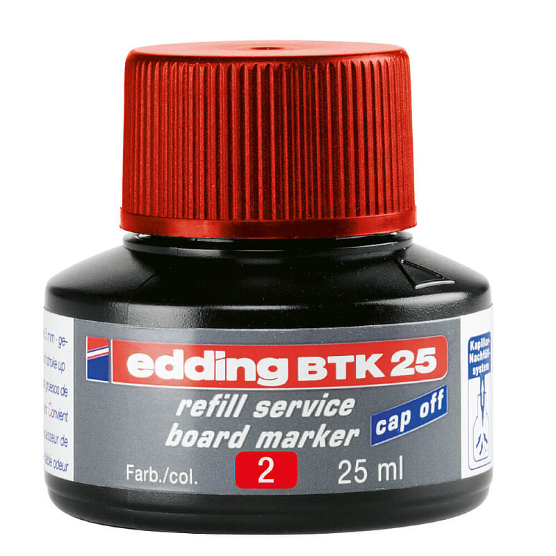 EDDİNG BTK 25 TAHTA KALEM MÜREKKEBİ KIRMIZI 25ml