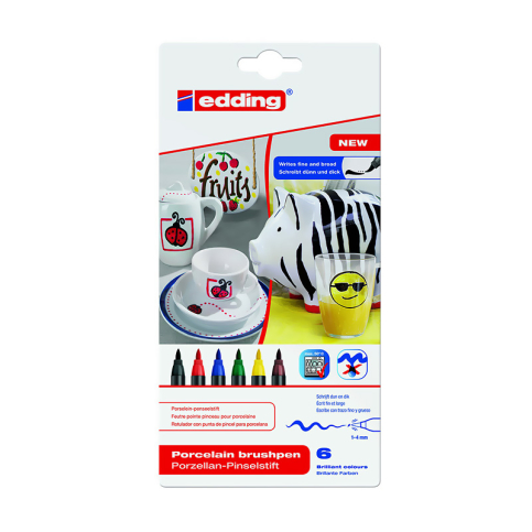 Edding 4200 Porselen Kalemi Standart 6Lı Set - 1
