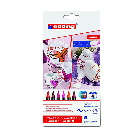 EDDİNG 4200 PORSELEN KALEMİ SICAK 6LI SET - 2