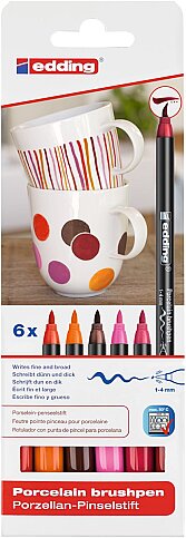 EDDİNG 4200 PORSELEN KALEMİ SOĞUK 6LI SET - 1
