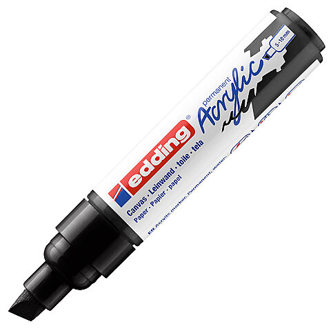 EDDİNG ED5000901 AKRİLİK MARKÖR KALIN UÇLU 5.0-10.0mm SİYAH - 2