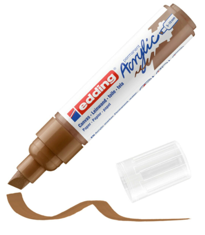 Edding Ed5000919 Akrilik Markör Kalın Uçlu 5.0-10.0Mm Fındık Kahvesi - 1