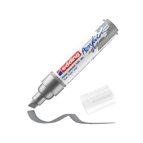 Edding Ed5000923 Akrilik Markör Kalın Uçlu 5.0-10.0Mm Gümüş - 1