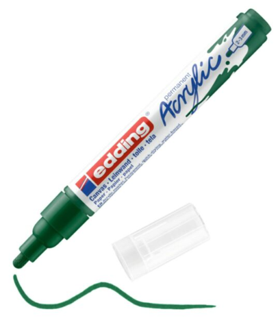 Edding Ed5100904 Akrilik Markör Orta Uçlu 2.0-3.0mm Yosun Yeşili - 1