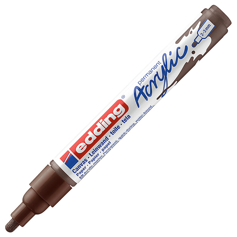EDDİNG ED5100907 AKRİLİK MARKÖR ORTA UÇLU 2.0-3.0mm ÇİKOLATA KAHVESİ