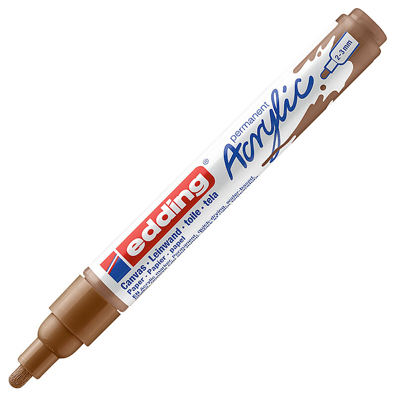 EDDİNG ED5100919 AKRİLİK MARKÖR ORTA UÇLU 2.0-3.0mm FINDIK KAHVESİ