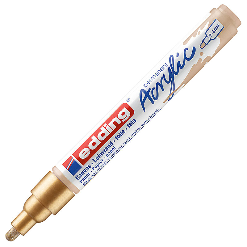 EDDİNG ED5100924 AKRİLİK MARKÖR ORTA UÇLU 2.0-3.0mm ALTIN