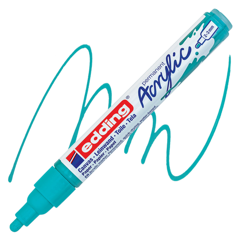 Edding Ed5100934 Akrilik Markör Orta Uçlu 2.0-3.0Mm Parlak Turkuaz - 1