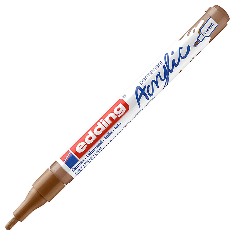 EDDİNG ED5300919 AKRİLİK MARKÖR İNCE UÇLU 1.0-2.0mm FINDIK KAHVESİ