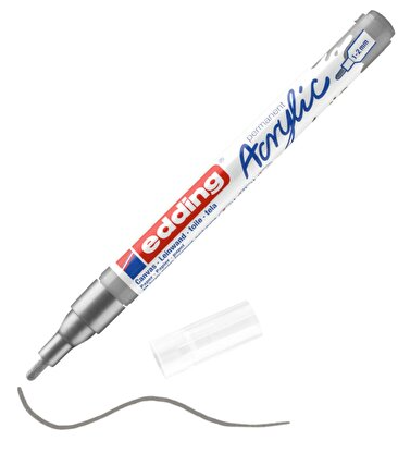 Edding Ed5300922 Akrilik Markör İnce Uçlu 1.0-2.0mm Trafik Beyazı - 1