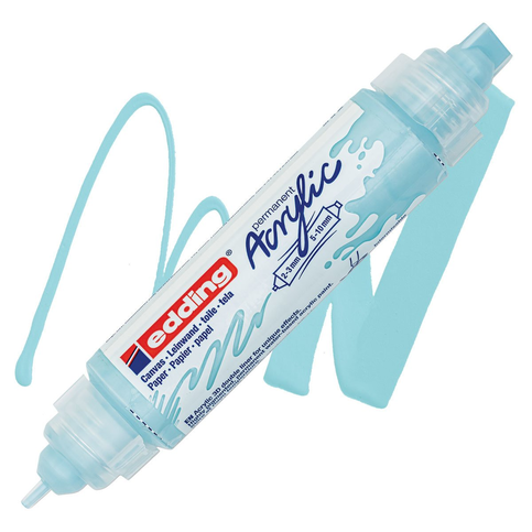 Edding Ed5400916 3D Double Liner Çift Uçlu Akrilik Markör Pastel Mavi - 1
