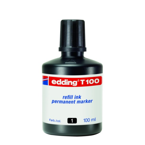 Edding T100 Permanent Markör Mürekkebi Siyah 100Ml - 1