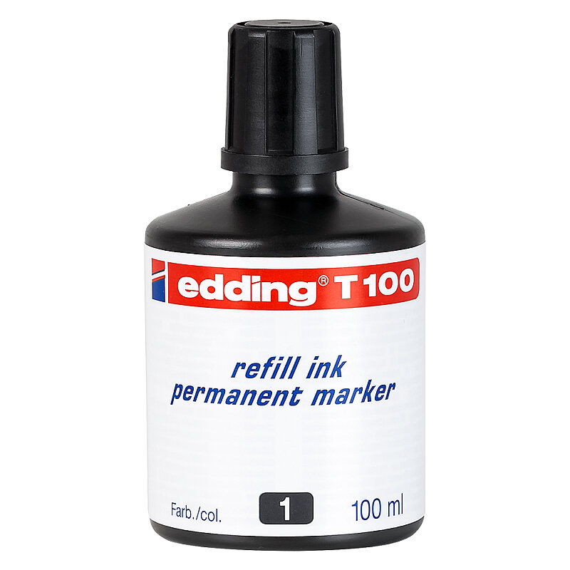 EDDİNG T100 PERMANENT MARKÖR MÜREKKEBİ SİYAH 100ml