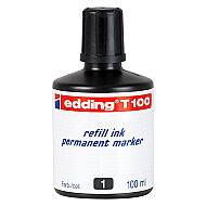 EDDİNG T100 PERMANENT MARKÖR MÜREKKEBİ SİYAH 100ml - EDDİNG